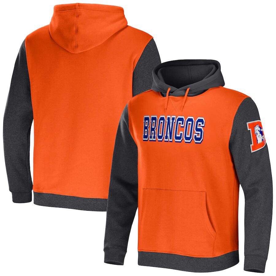 Men 2023 NFL Denver Broncos orange Sweatshirt style 2